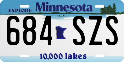 MN license plate 684SZS