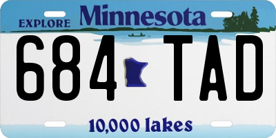 MN license plate 684TAD