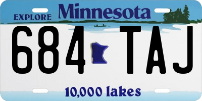 MN license plate 684TAJ