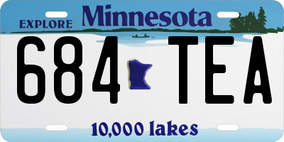 MN license plate 684TEA