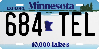 MN license plate 684TEL