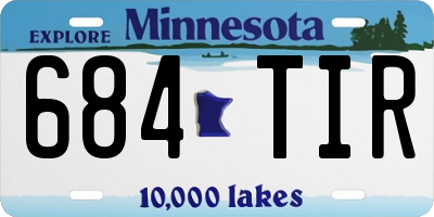 MN license plate 684TIR