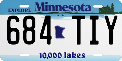 MN license plate 684TIY