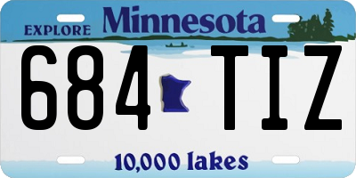 MN license plate 684TIZ