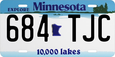 MN license plate 684TJC