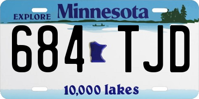 MN license plate 684TJD