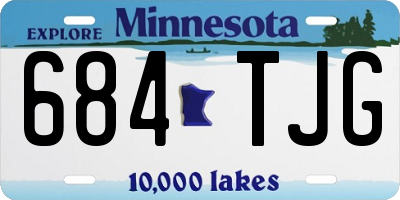 MN license plate 684TJG