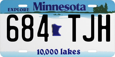 MN license plate 684TJH