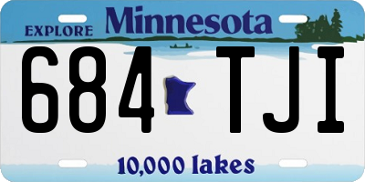 MN license plate 684TJI
