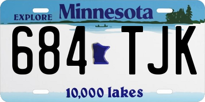 MN license plate 684TJK