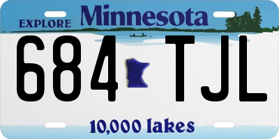 MN license plate 684TJL