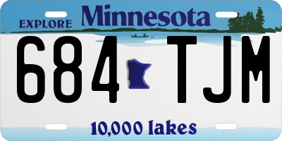 MN license plate 684TJM