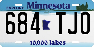 MN license plate 684TJO