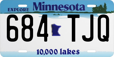 MN license plate 684TJQ