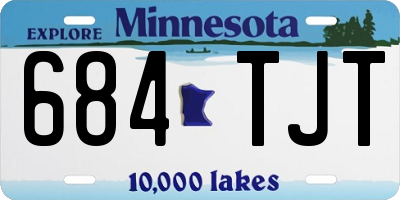 MN license plate 684TJT