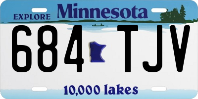 MN license plate 684TJV