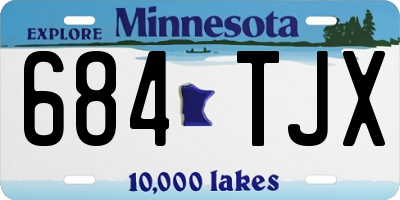 MN license plate 684TJX