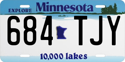 MN license plate 684TJY