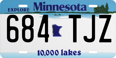 MN license plate 684TJZ