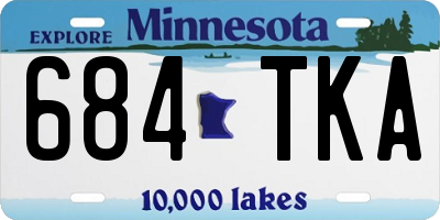 MN license plate 684TKA