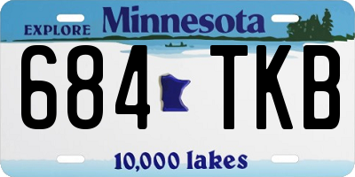 MN license plate 684TKB
