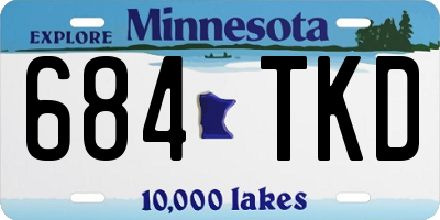 MN license plate 684TKD