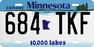 MN license plate 684TKF