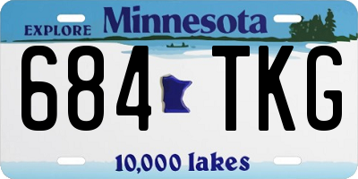 MN license plate 684TKG