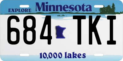 MN license plate 684TKI