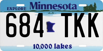 MN license plate 684TKK