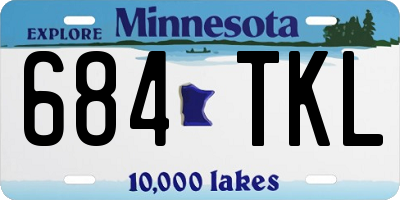 MN license plate 684TKL