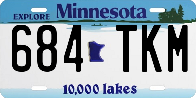 MN license plate 684TKM