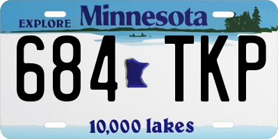 MN license plate 684TKP