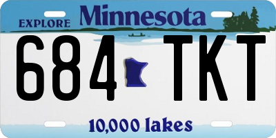 MN license plate 684TKT