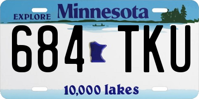 MN license plate 684TKU