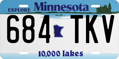 MN license plate 684TKV