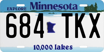MN license plate 684TKX