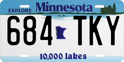 MN license plate 684TKY