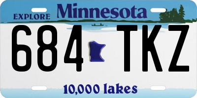 MN license plate 684TKZ