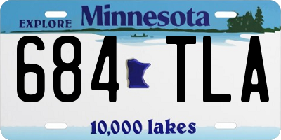 MN license plate 684TLA