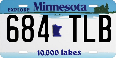 MN license plate 684TLB