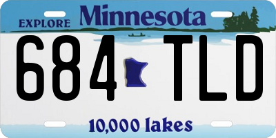 MN license plate 684TLD