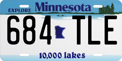 MN license plate 684TLE