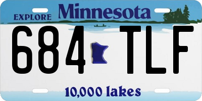 MN license plate 684TLF
