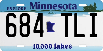 MN license plate 684TLI