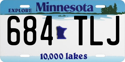MN license plate 684TLJ