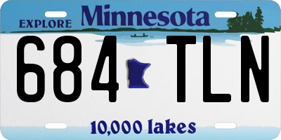 MN license plate 684TLN