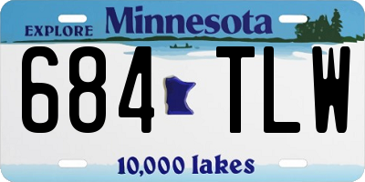 MN license plate 684TLW