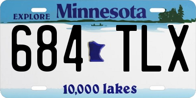 MN license plate 684TLX