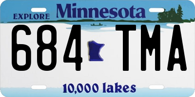 MN license plate 684TMA